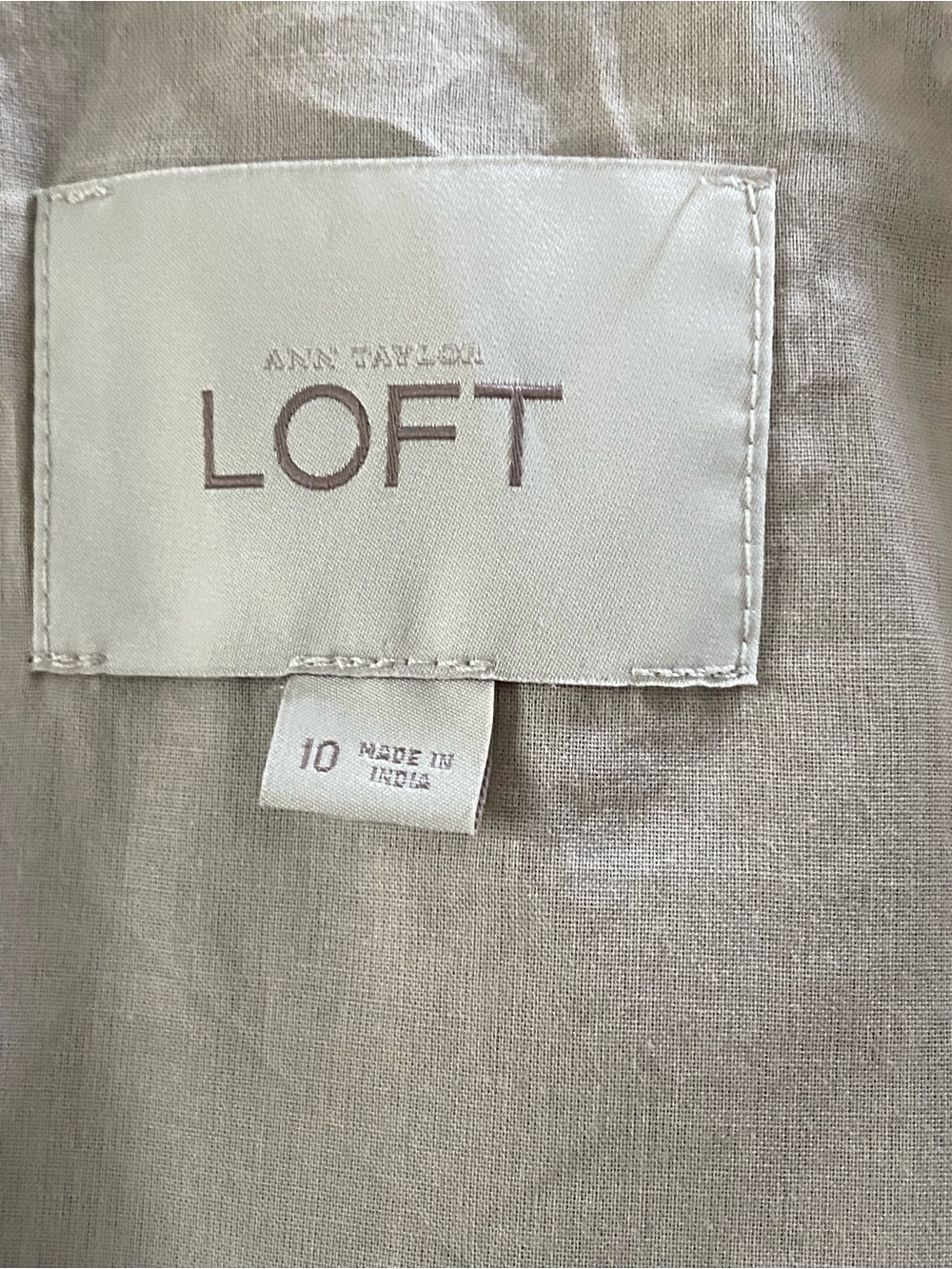 LOFT Eyelet Peplum Jacket Black Tie Waist Cotton Size 10 - Picture 12 of 14